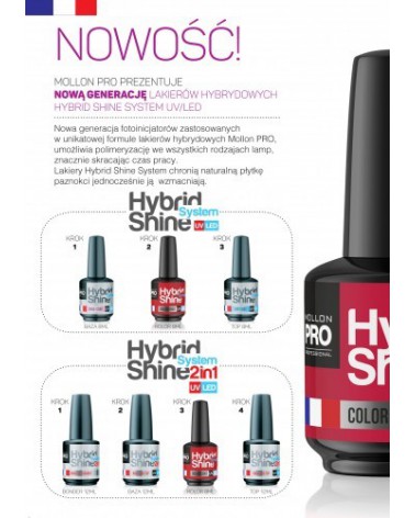 MOLLON PRO Hybrid Shine System - Color UV/LED - 2/07 FUCHSIA 8ml