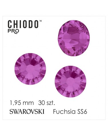 Chiodo PRO Cyrkonie Fuchsia SS6 30sztuk