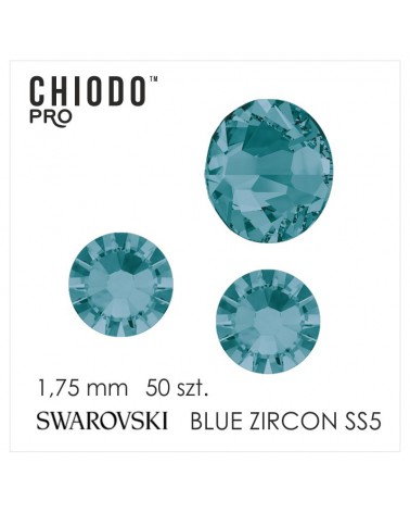 Chiodo Pro Cyrkonie Swarovski 30 SS 5 Blue Zircon