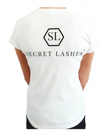 Koszulka Stylistki Secret Lashes-S-Biały