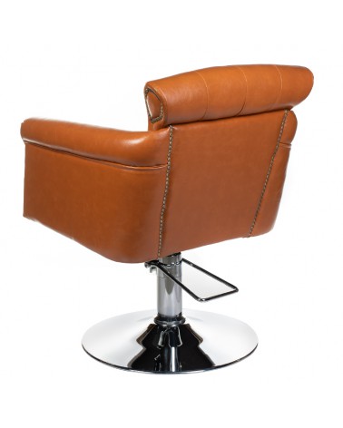 Fotel fryzjerski ALBERTO BH-8038 jasno brązowy