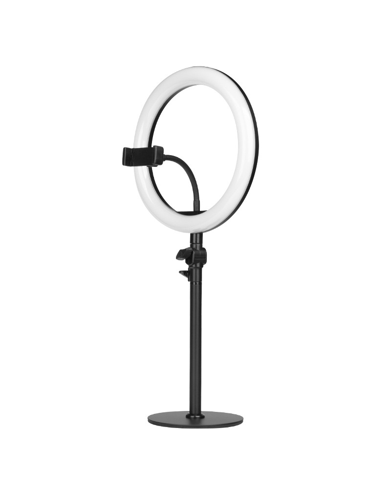 LAMPA PIERŚCIENIOWA RING LIGHT 10" 8W LED CZARNA