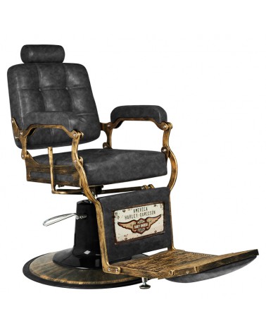 GABBIANO FOTEL BARBERSKI BOSS HD OLD LEATHER CZARNY
