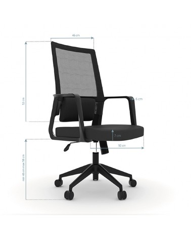 FOTEL BIUROWY COMFORT 10 CZARNY