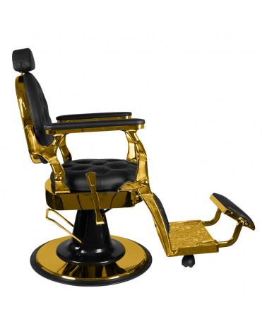 GABBIANO FOTEL BARBERSKI GIULIO GOLD CZARNY