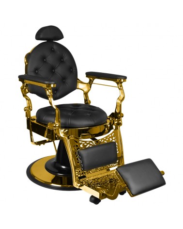 GABBIANO FOTEL BARBERSKI GIULIO GOLD CZARNY