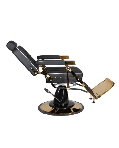 GABBIANO FOTEL BARBERSKI FILIPPO GOLD CZARNY
