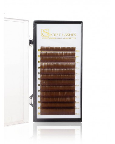 Rzęsy Cashmere BRĄZOWE MIX -C-0,07-8-15