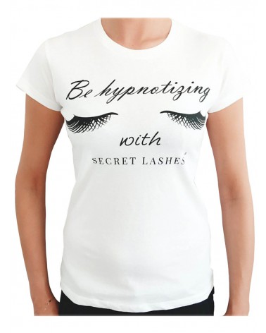 Koszulka Stylistki Secret Lashes-M-Biały