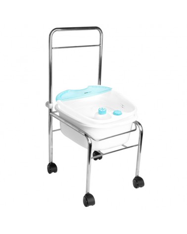 ZESTAW BRODZIK DO PEDICURE NA KÓŁKACH CHROM + MASAŻER DO STÓP MASAŻER Z PODTRZYMANIEM TEMP. AM-506A