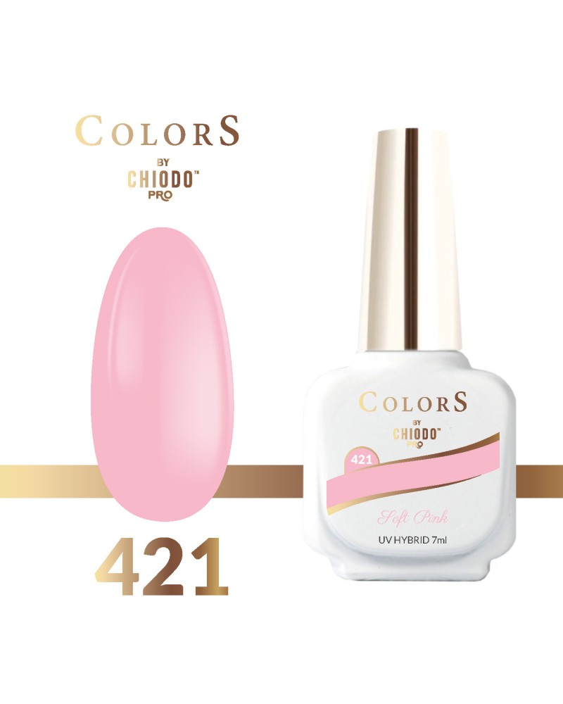 Lakier hybrydowy Colors By ChiodoPRO nr 421 Soft Pink 7 ml Lakier hybrydowy Colors By ChiodoPRO nr 421 Soft Pink 7 ml