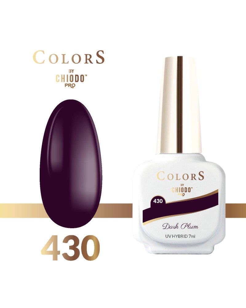 Lakier hybrydowy Colors By ChiodoPRO nr 430 Dark Plum 7 ml Lakier hybrydowy Colors By ChiodoPRO nr 430 Dark Plum 7 ml